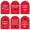 Big Dot of Happiness Red Graduation Party Signs with Stand Set, Table Sign Bundle Food, Drinks, Cards & Gifts, Guestbook, Advice Wishes,Favors, 6 Ct